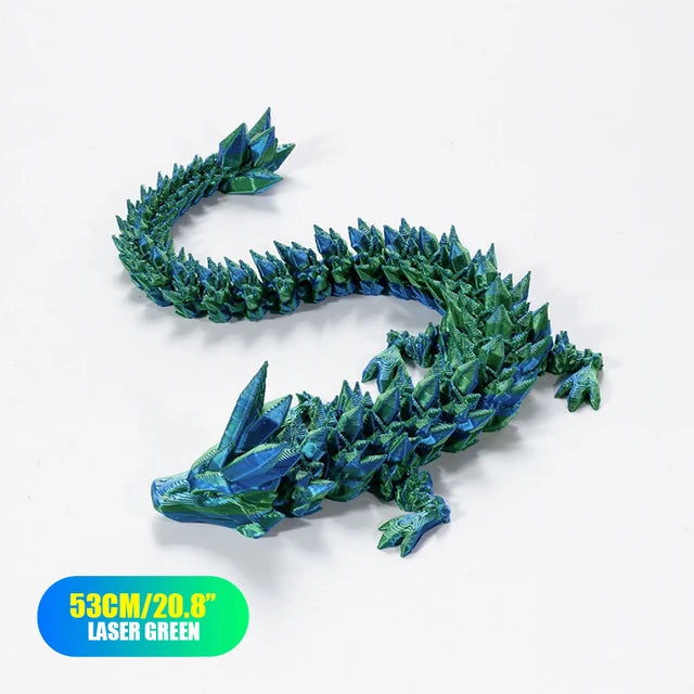 3D Printed Gem Articulated Dragon Rotatable 3D Dragon Toy Mystery Dragon Egg Poseable Joints Fidget Surprise Toy for Autism ADHD