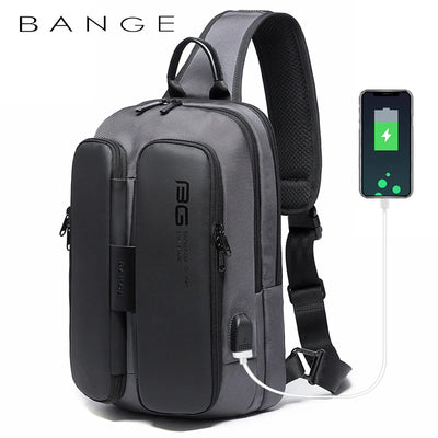 BANGE USB Technology Multifuctional Shoulder Bag for Men