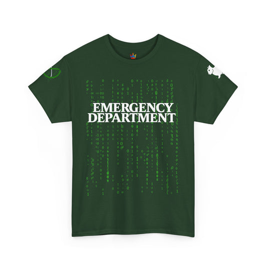 Matrix Emergency Department T Shirt, ER Worker Tee, White Rabbit Code Apparel, No Spoon Graphic Top, Unisex Cotton Shirt