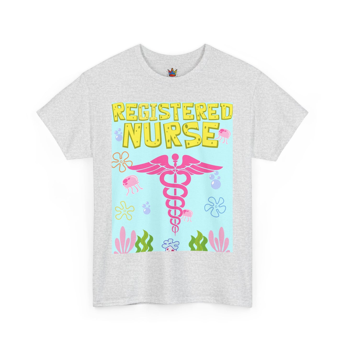 Under the sea theme registered nurse Unisex Heavy Cotton Tee