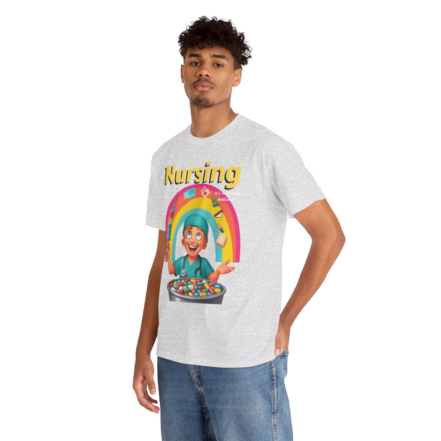 Nursing, it’s tragically malicious breakfast cereal tee Unisex Heavy Cotton Tee