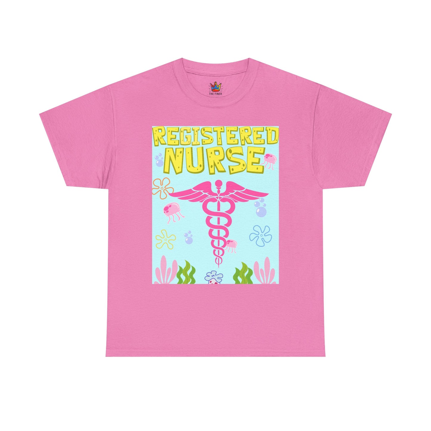 Under the sea theme registered nurse Unisex Heavy Cotton Tee