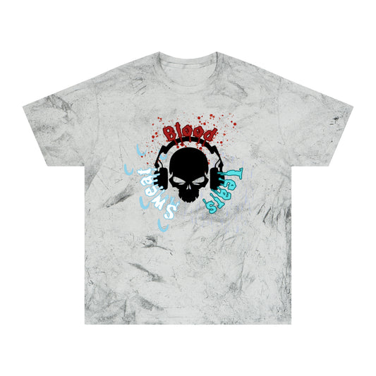 Blood sweat and tears skull Unisex Color Blast T-Shirt