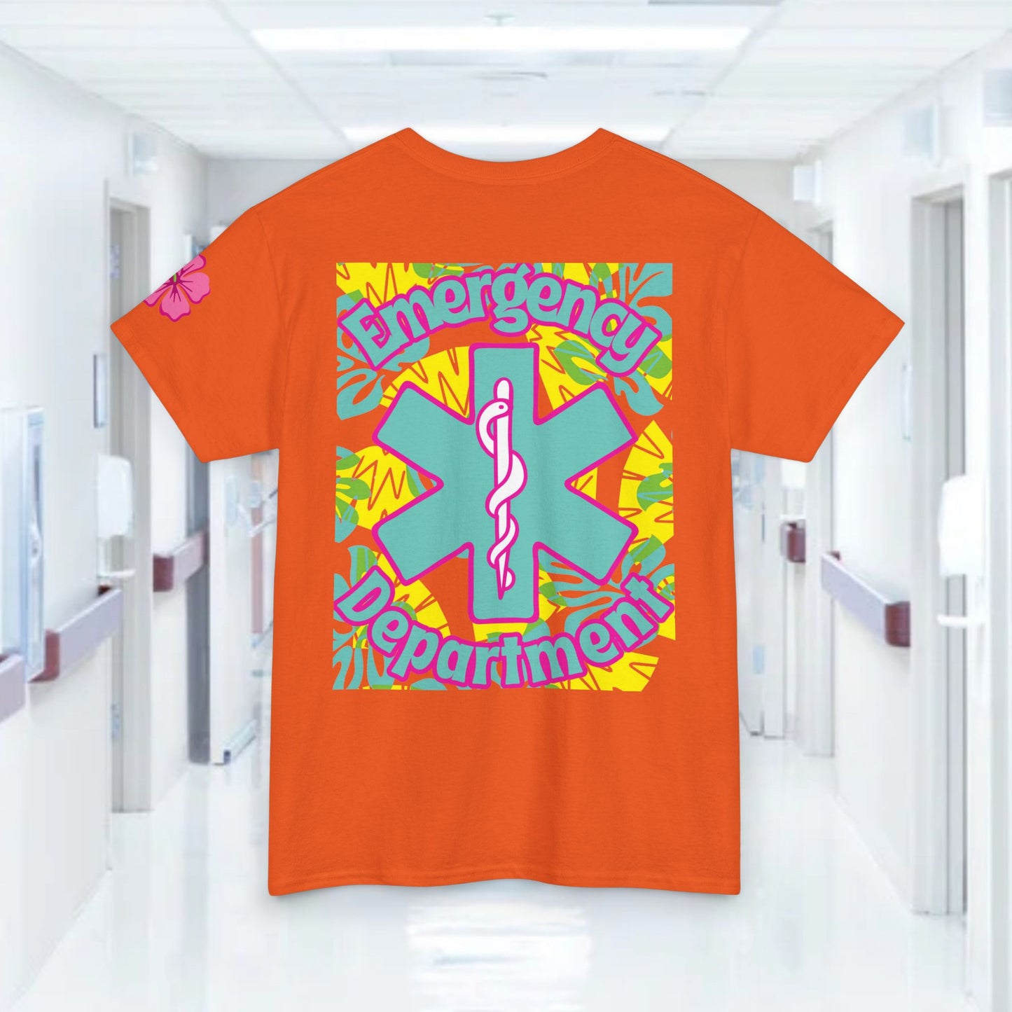 Summertime in the ER Hawaiian themed ED t shirt gift for nurses week floral ER shirt tropical themed er healthcare worker t shirt