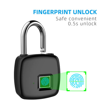 Fingerprint Lock Home Luggage Dormitory Locker Warehouse Door Security Electronic Padlock for Garage Doors