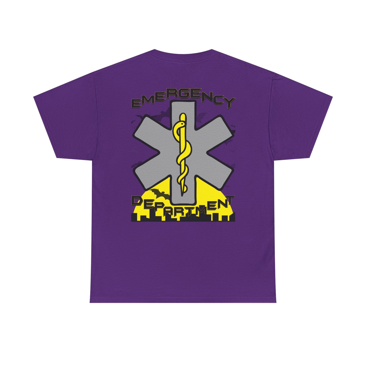 Dark knight emergency department bat t shirt for ER staff Unisex Heavy Cotton Tee
