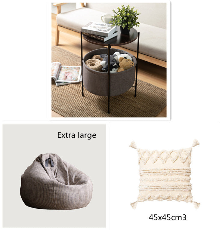 Small Apartment Round Table Living Room Bedroom Corner Bedside Table