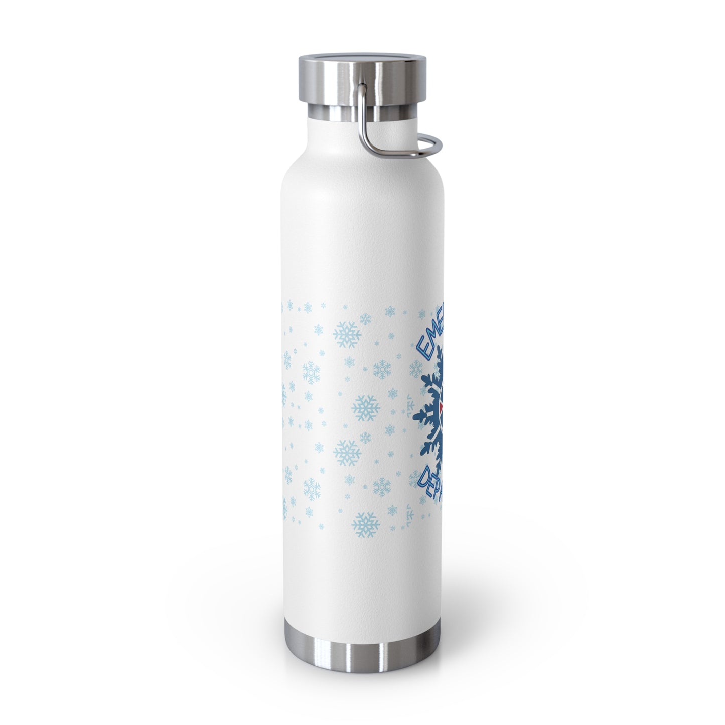 Holiday Emergency Department star of life snowflake Copper Vacuum Insulated Bottle, 22oz gift