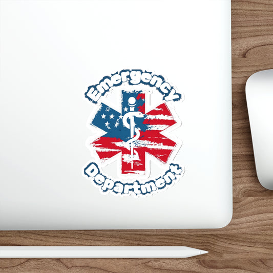 Patriotic Emergency Department Die-Cut Stickers