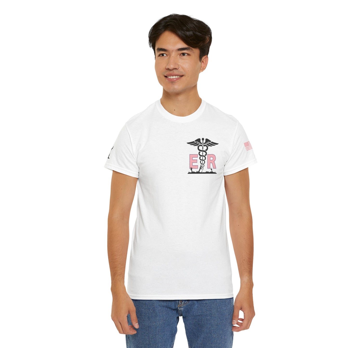 ER Halloween strawberry moon Night of the Living Dead t shirt Unisex Heavy Cotton Tee