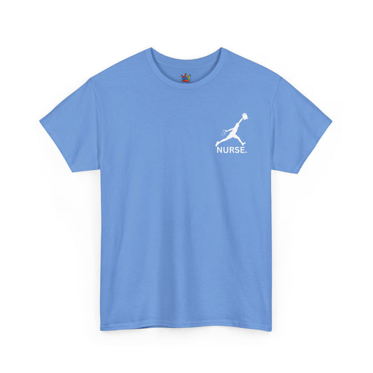 Jumpman Nurse T-Shirt Bold Multicolor Athletic Nurse Shirt, Unisex Heavy Cotton Tee, Nursing Graduation Gift, RN Nursing Staff Shirt