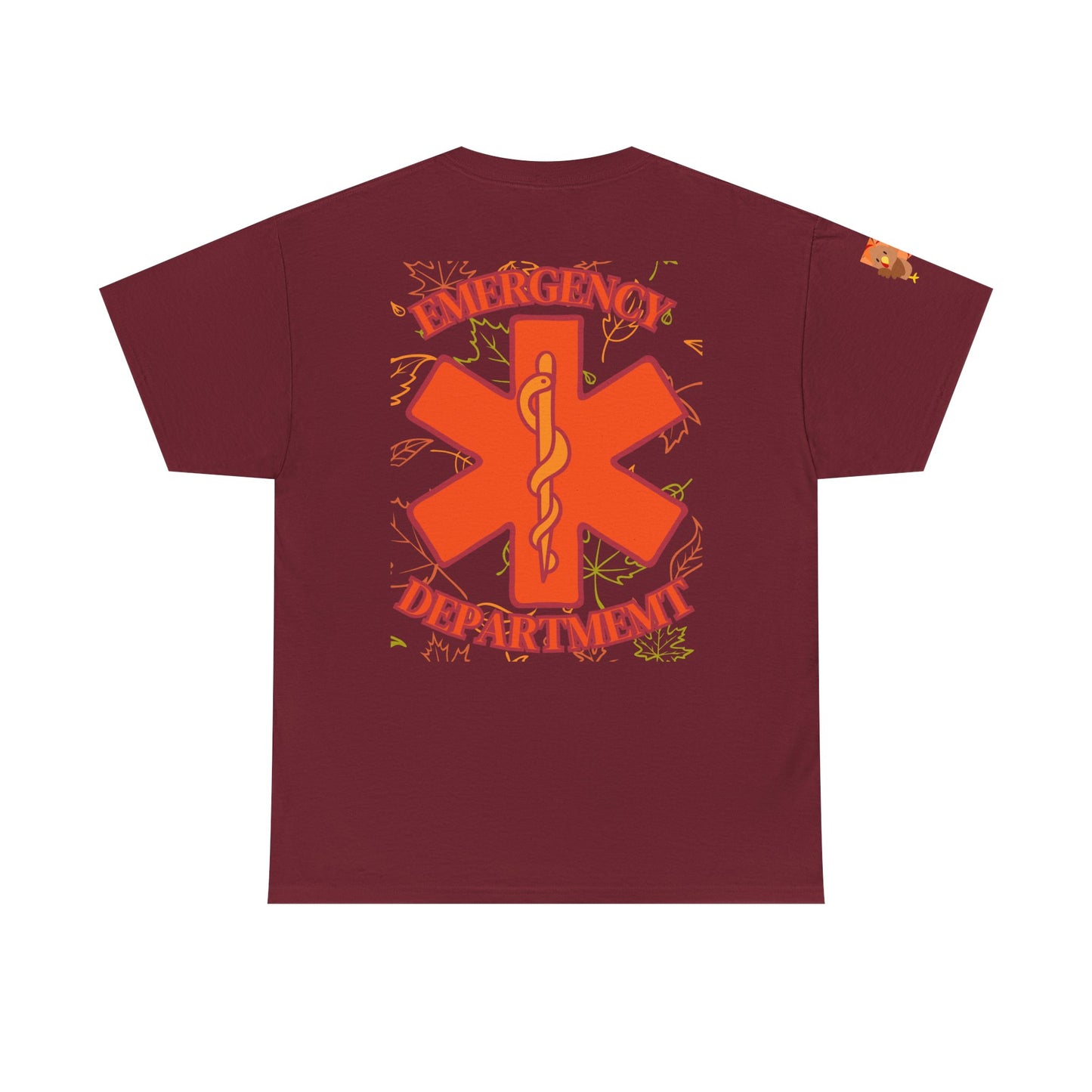 Thankful, Thanksgiving Emergency Department Unisex Heavy Cotton Tee