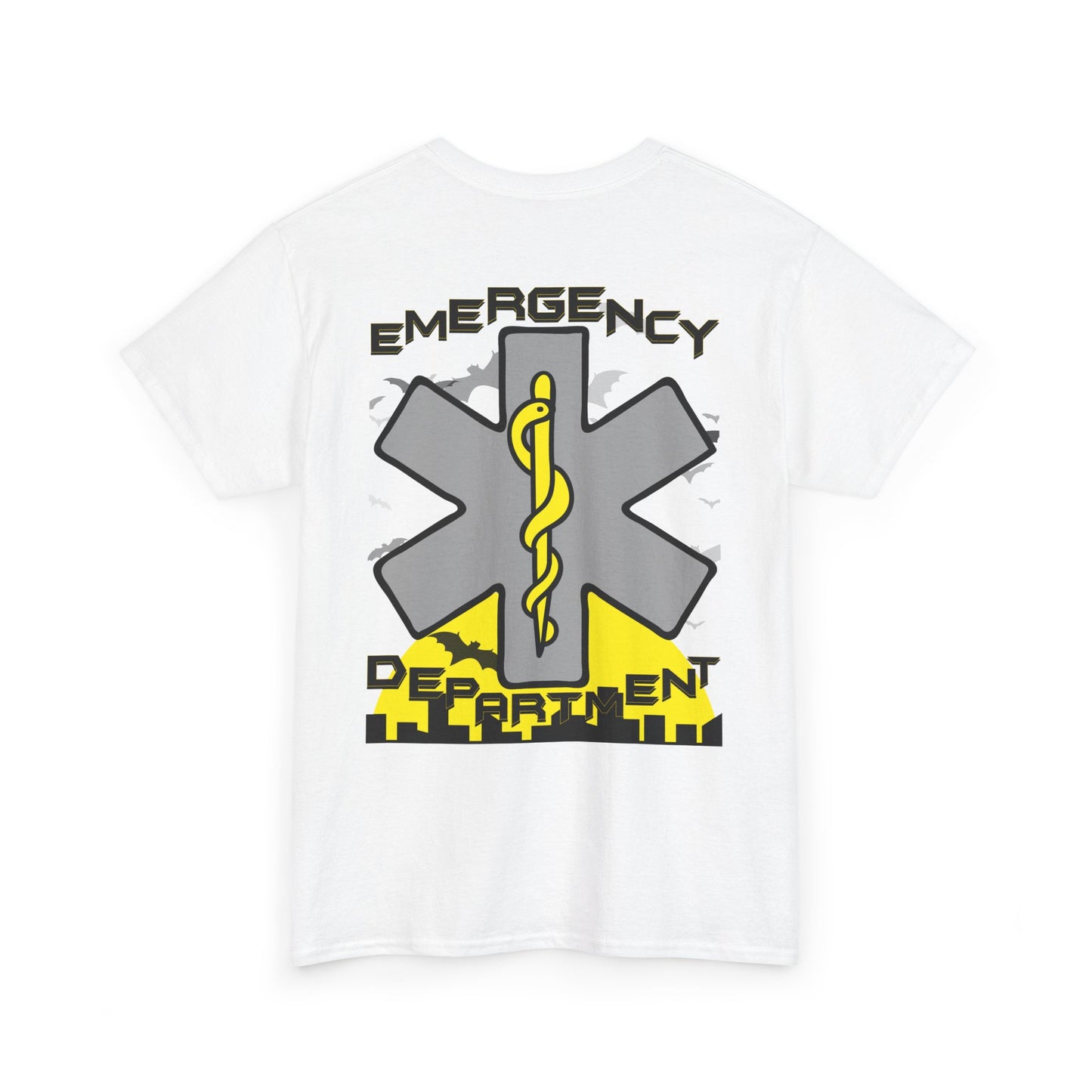 Dark knight emergency department bat t shirt for ER staff Unisex Heavy Cotton Tee