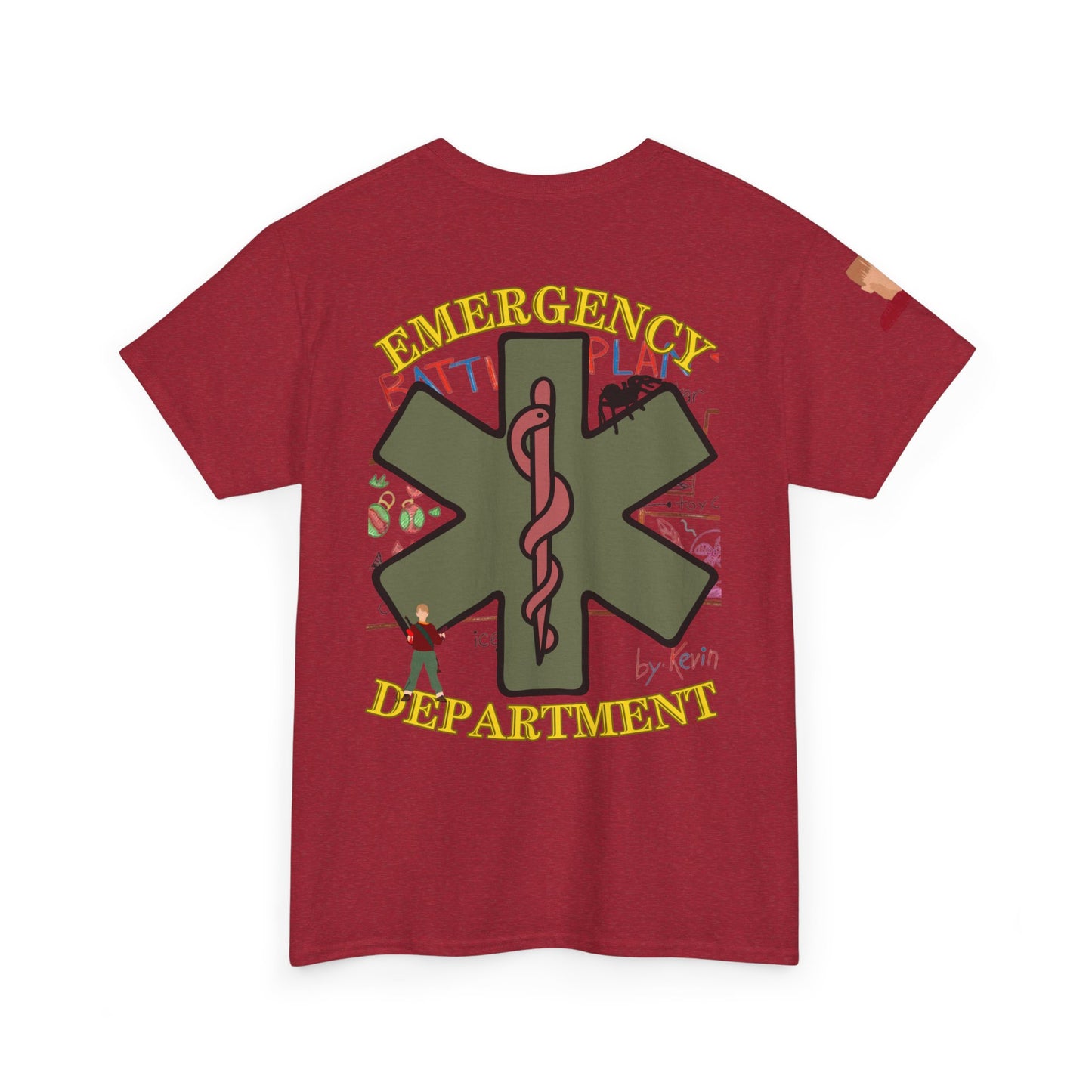 Home Alone in the ED Christmas themed Unisex Heavy Cotton Tee