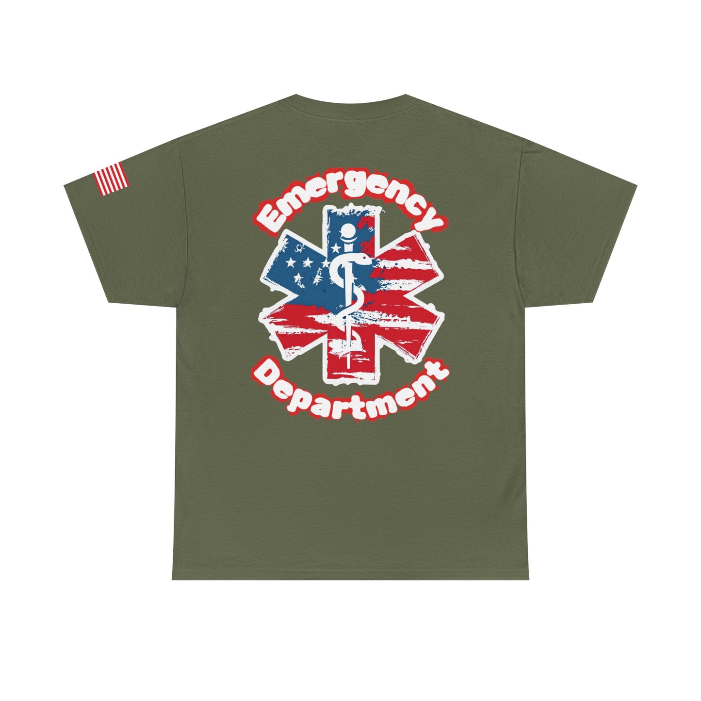 Patriotic Emergency Department T shirt gift for healthcare worker American flag star of life ED t-shirt