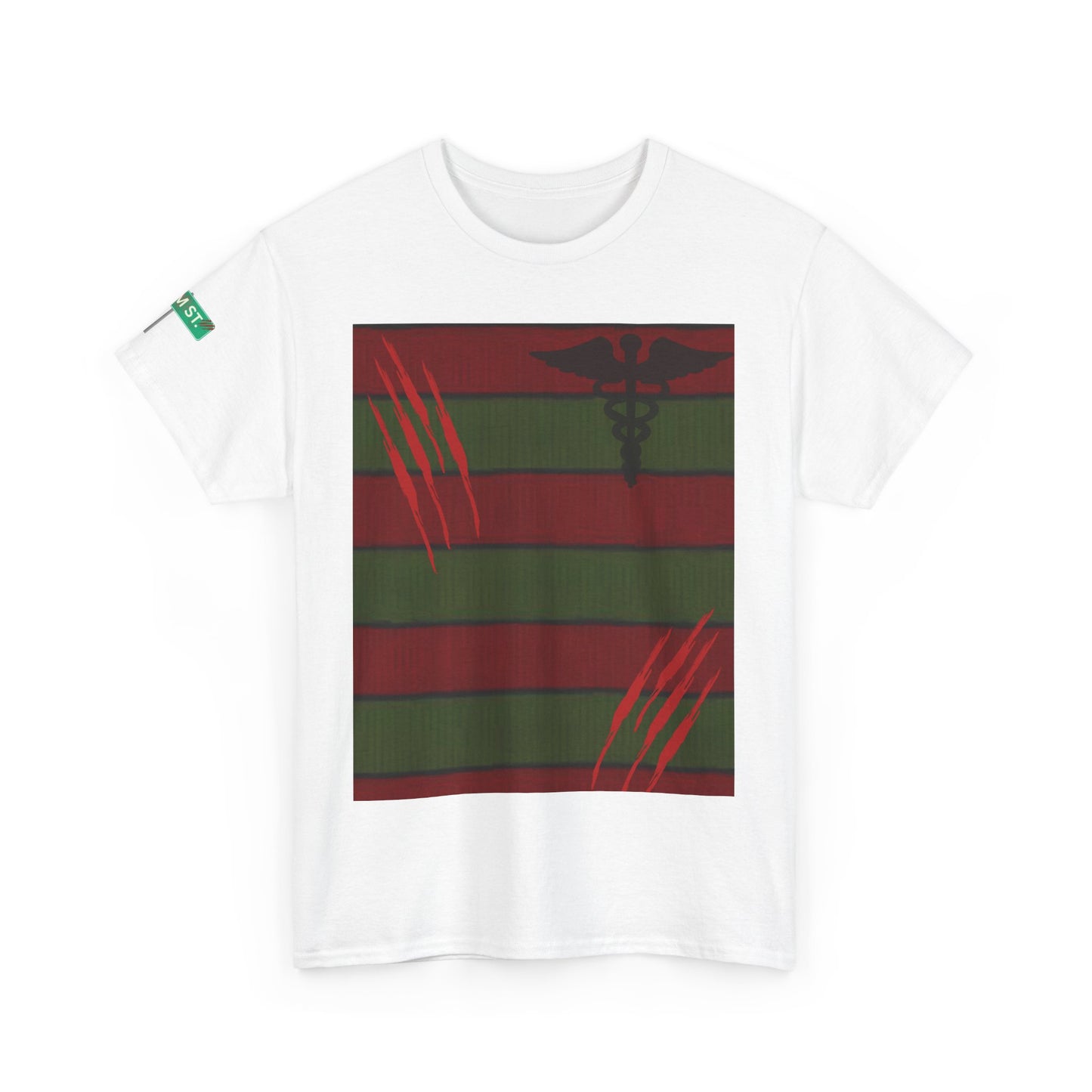 Nightmare on Elm Street RN T Shirt Freddy Krueger Inspired Halloween Shirt for Registered Nurses Scary Nurse Tee Horror Movie Medical Gift