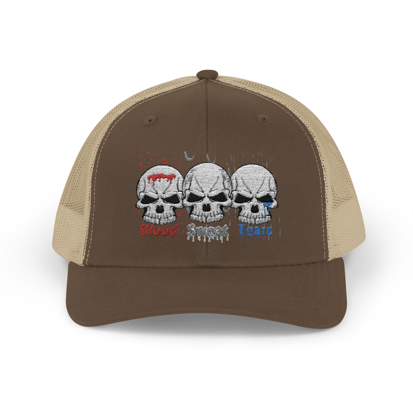 Blood sweat and tears skull Snapback Trucker Cap