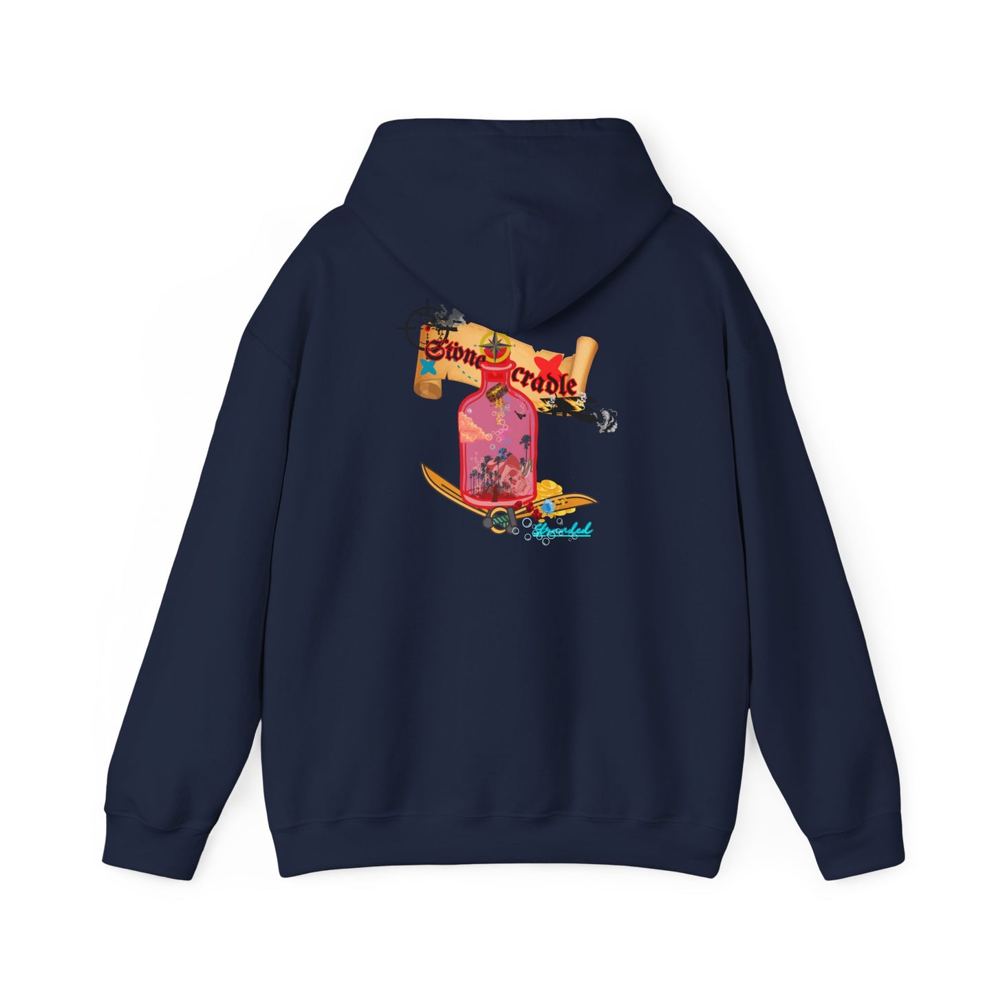 Hooded sweat shirt (stone cradle) stranded line