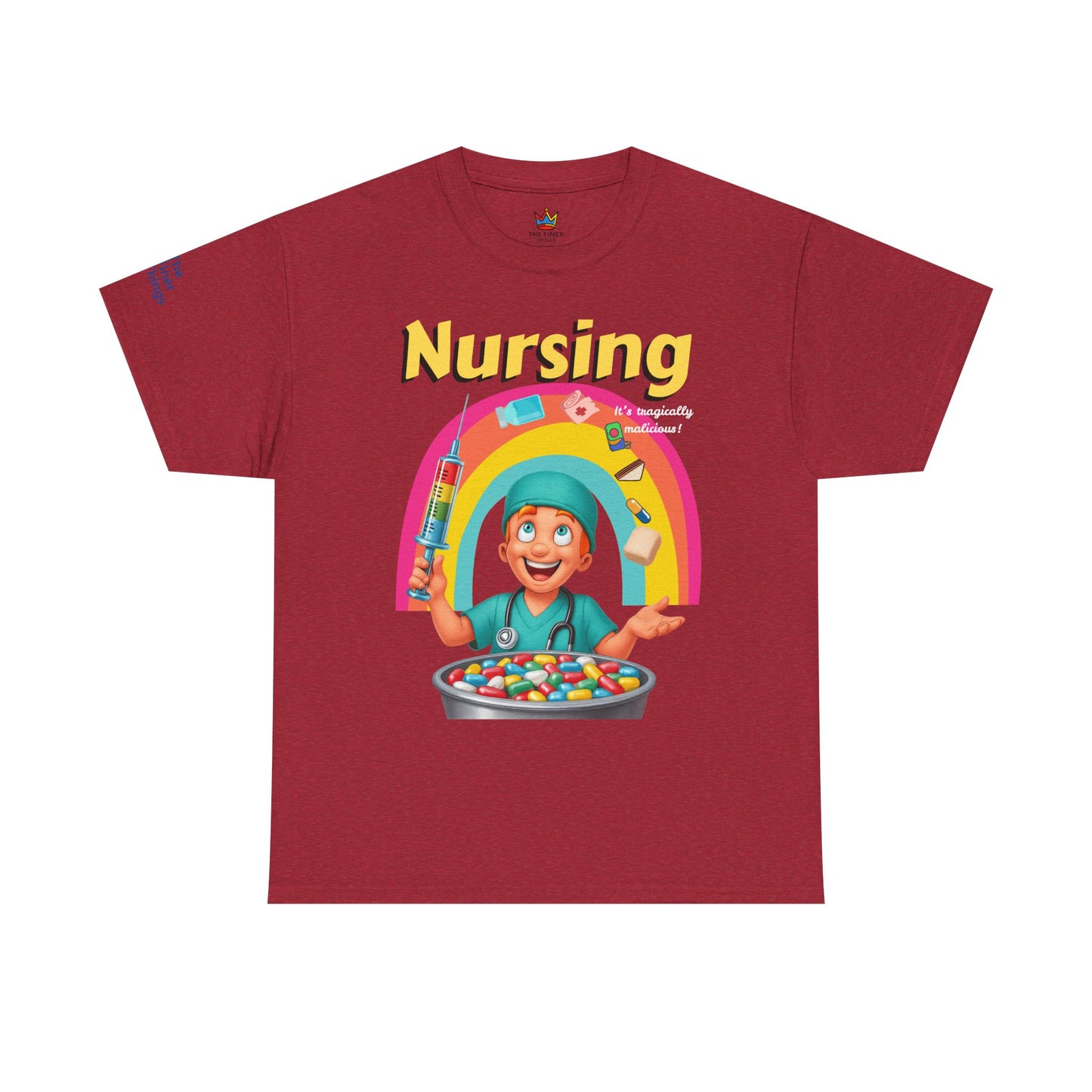 Nursing, it’s tragically malicious breakfast cereal tee Unisex Heavy Cotton Tee