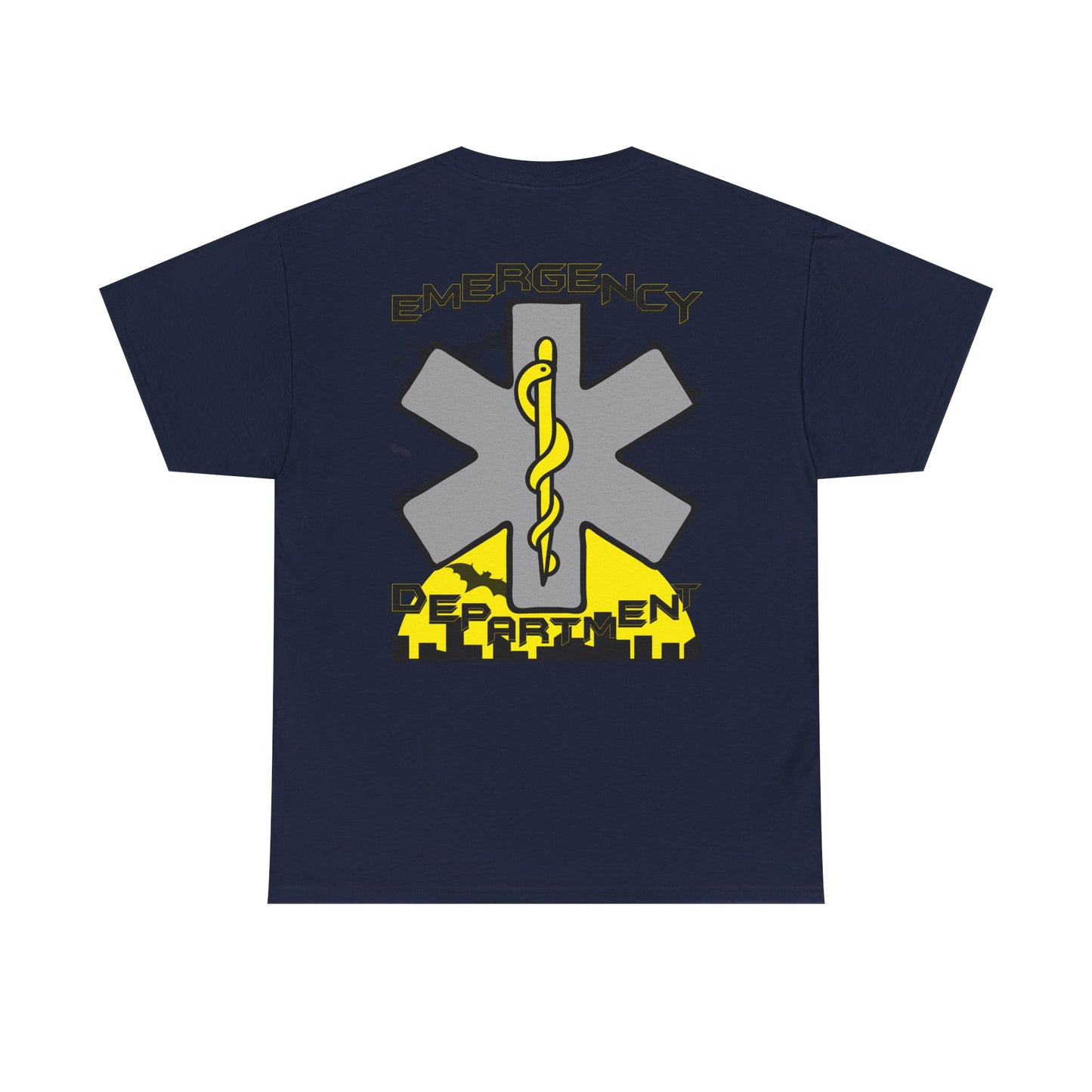 Dark knight emergency department bat t shirt for ER staff Unisex Heavy Cotton Tee