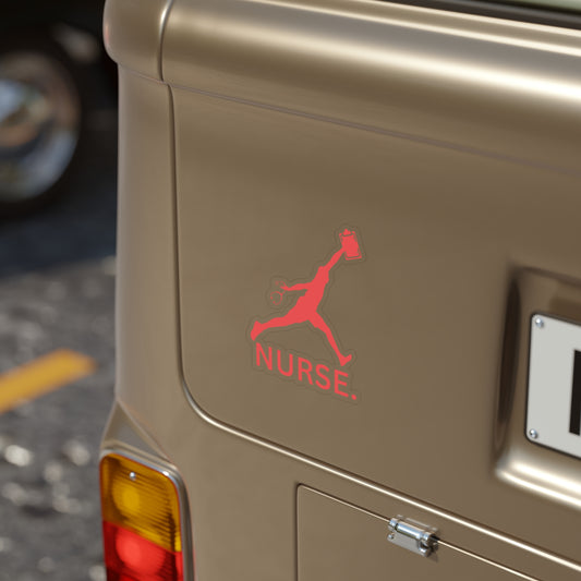 Jumpman nurse Transparent Outdoor Stickers, Die-Cut, 1pc