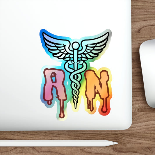 Spooky dripping RN Holographic Die-cut Stickers