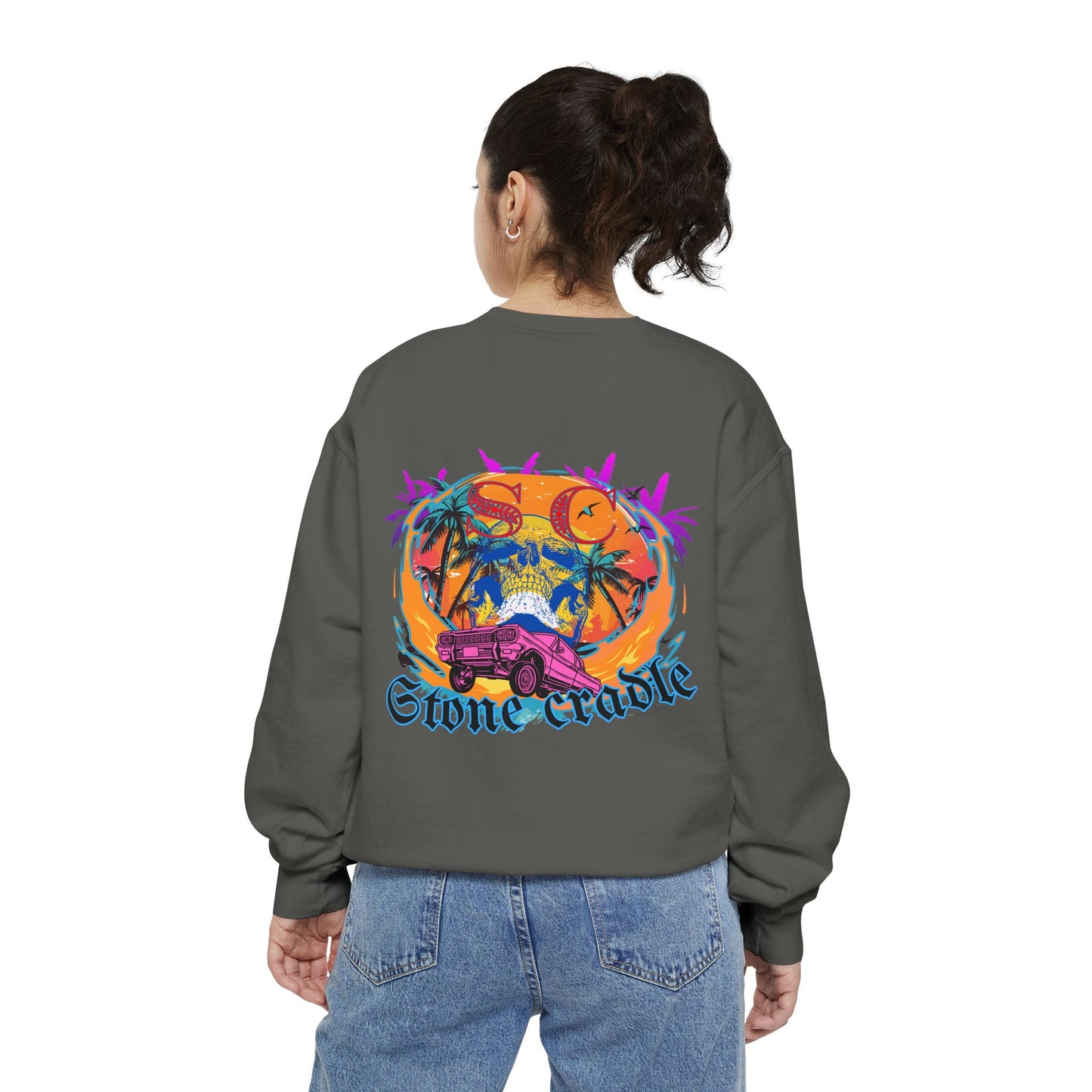 Unisex Garment-Dyed stone cradle sweat shirt