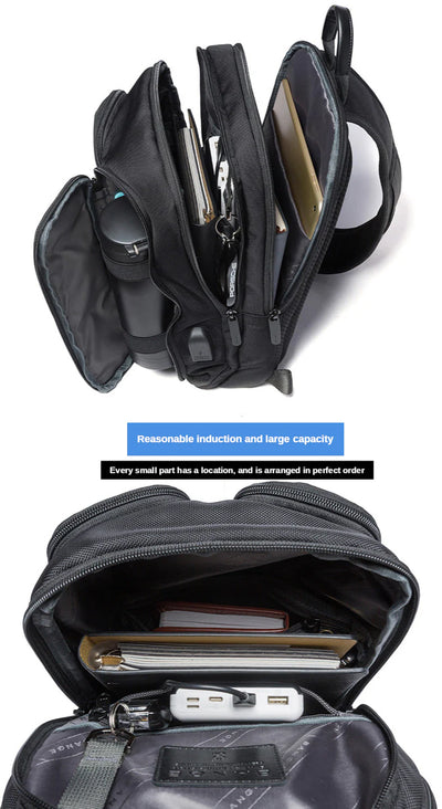 BANGE USB Technology Multifuctional Shoulder Bag for Men