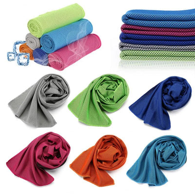 Cooling Ice Towels Microfiber Cool Thin Towel Outdoor Sport Summer Cooling Scarf Gym Wear Icing Sweat Band Top Sports Towel