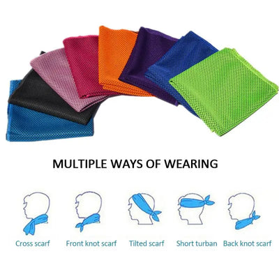 Cooling Ice Towels Microfiber Cool Thin Towel Outdoor Sport Summer Cooling Scarf Gym Wear Icing Sweat Band Top Sports Towel