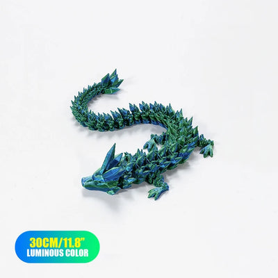 3D Printed Gem Articulated Dragon Rotatable 3D Dragon Toy Mystery Dragon Egg Poseable Joints Fidget Surprise Toy for Autism ADHD